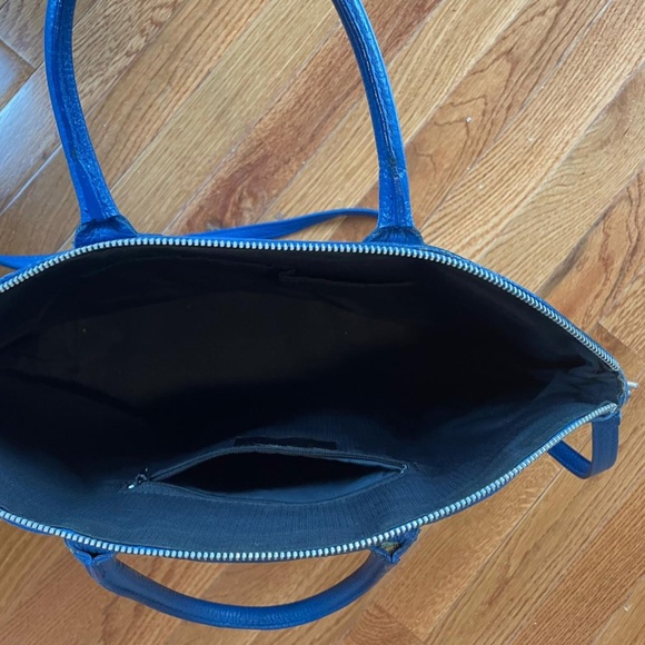 Cobalt blue LEATHER bag from Italy - Picture 4 of 7